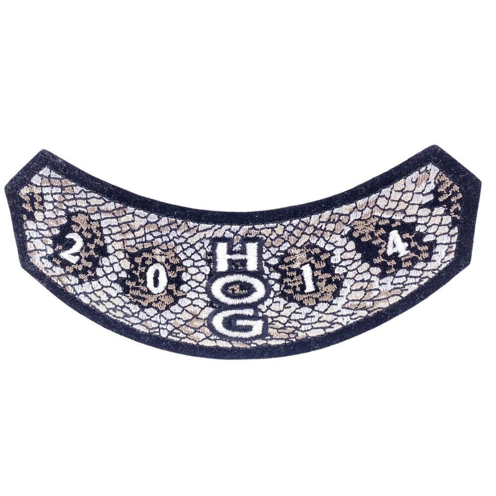 Harley Davidson Owners Group Hog H.O.G. 2014 Vest Snake Skin Rocker Patch NOS